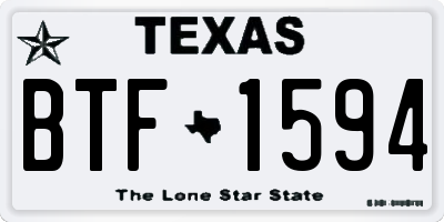 TX license plate BTF1594