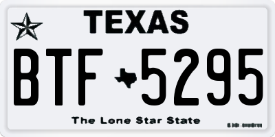 TX license plate BTF5295