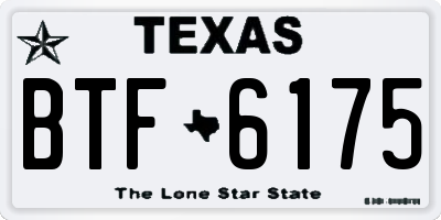 TX license plate BTF6175