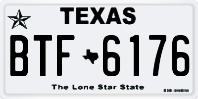 TX license plate BTF6176