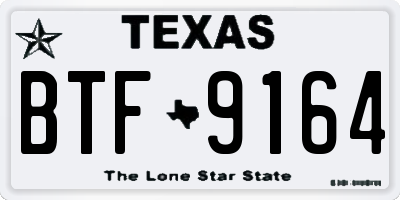 TX license plate BTF9164