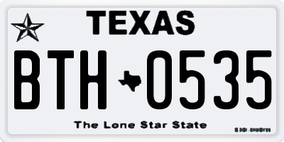 TX license plate BTH0535
