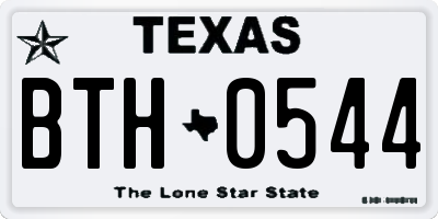 TX license plate BTH0544