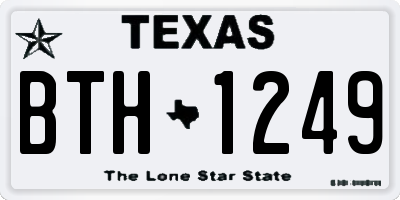 TX license plate BTH1249