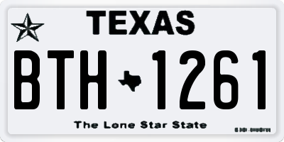 TX license plate BTH1261