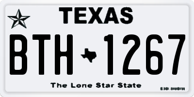 TX license plate BTH1267