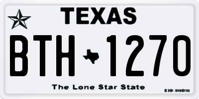 TX license plate BTH1270