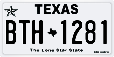 TX license plate BTH1281