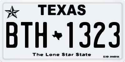 TX license plate BTH1323