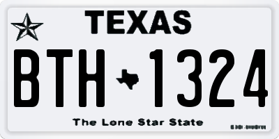 TX license plate BTH1324