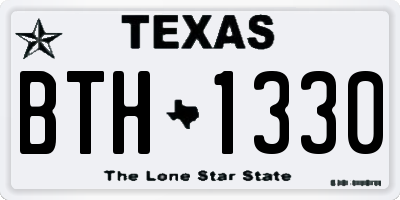 TX license plate BTH1330