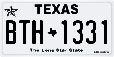 TX license plate BTH1331