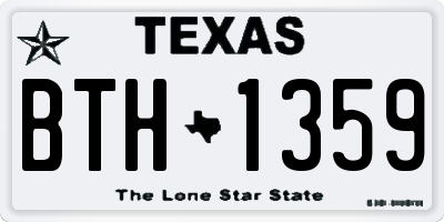 TX license plate BTH1359