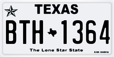 TX license plate BTH1364