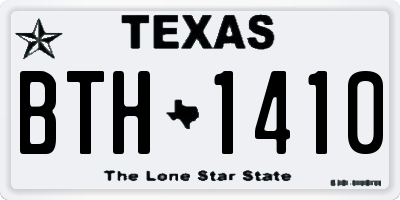 TX license plate BTH1410
