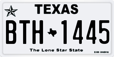 TX license plate BTH1445