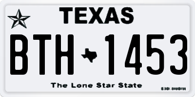 TX license plate BTH1453