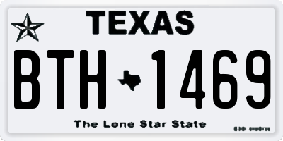 TX license plate BTH1469