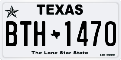 TX license plate BTH1470