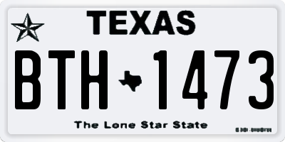TX license plate BTH1473