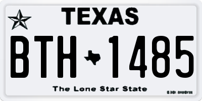 TX license plate BTH1485