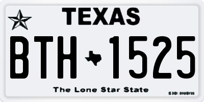 TX license plate BTH1525