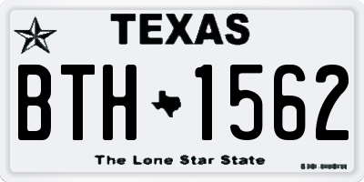 TX license plate BTH1562