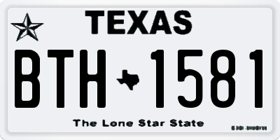 TX license plate BTH1581