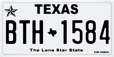 TX license plate BTH1584