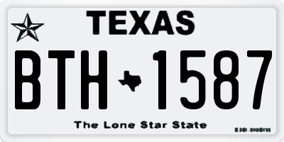 TX license plate BTH1587
