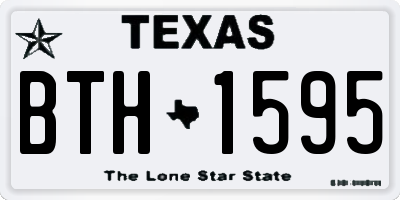 TX license plate BTH1595