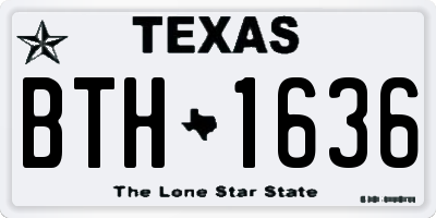 TX license plate BTH1636