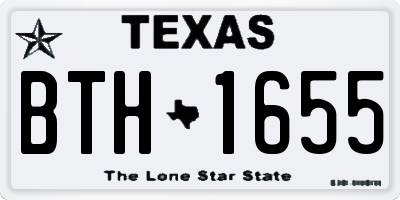 TX license plate BTH1655