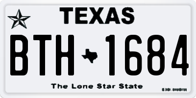 TX license plate BTH1684