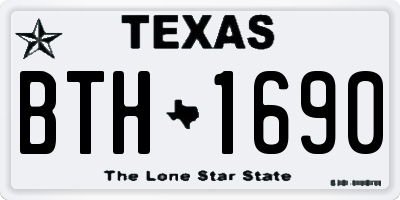 TX license plate BTH1690