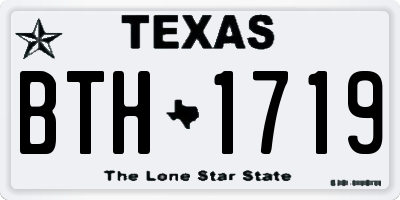 TX license plate BTH1719