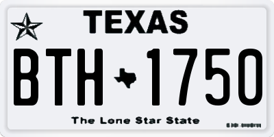 TX license plate BTH1750