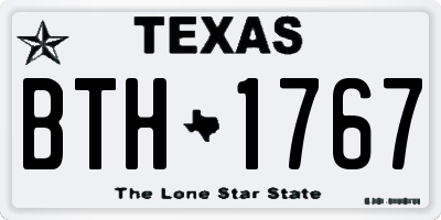 TX license plate BTH1767