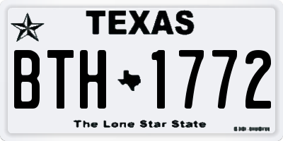 TX license plate BTH1772