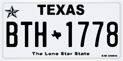 TX license plate BTH1778