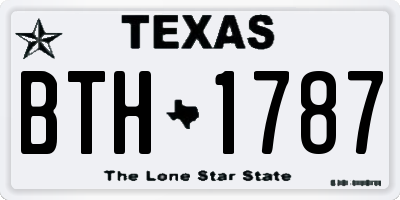 TX license plate BTH1787