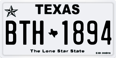 TX license plate BTH1894