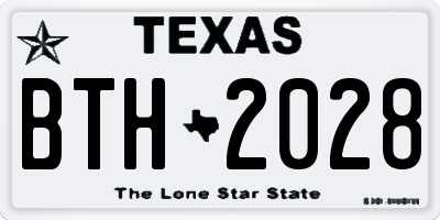 TX license plate BTH2028