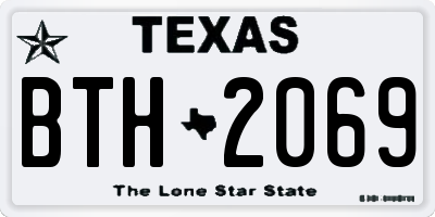 TX license plate BTH2069