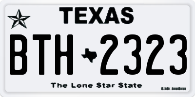 TX license plate BTH2323