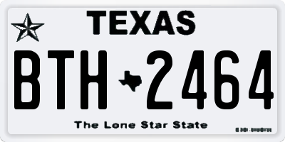 TX license plate BTH2464