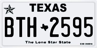 TX license plate BTH2595