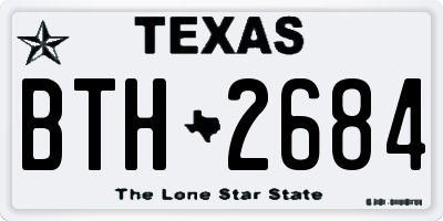 TX license plate BTH2684
