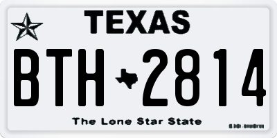 TX license plate BTH2814