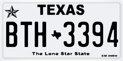 TX license plate BTH3394